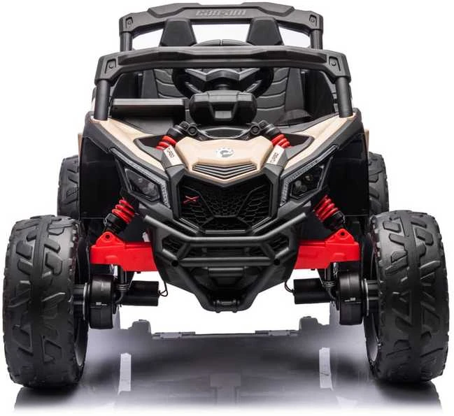 Vaikiškas elektromobilis MUKUTISRIDES ATV CAN-AM Maverick (juodos/smėlio spalvos, vienvietis)