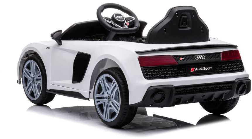 Vaikiškas elektromobilis MUKUTISRIDES Audi R8 Spyder (baltas, vienvietis)