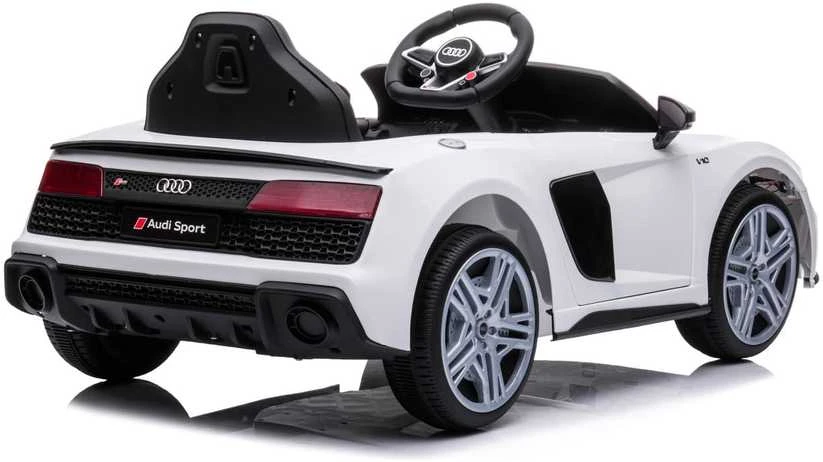 Vaikiškas elektromobilis MUKUTISRIDES Audi R8 Spyder (baltas, vienvietis)
