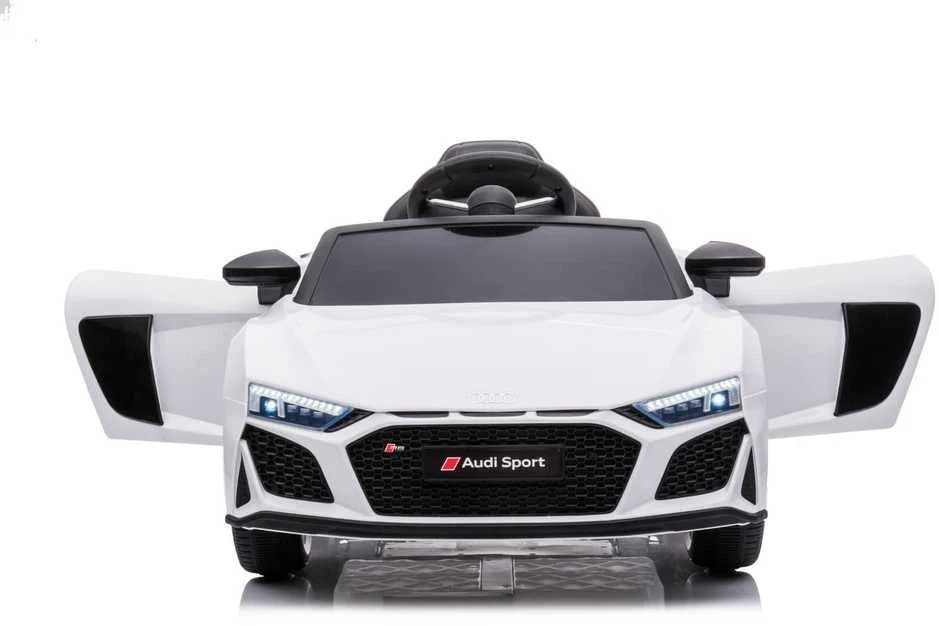Vaikiškas elektromobilis MUKUTISRIDES Audi R8 Spyder (baltas, vienvietis)