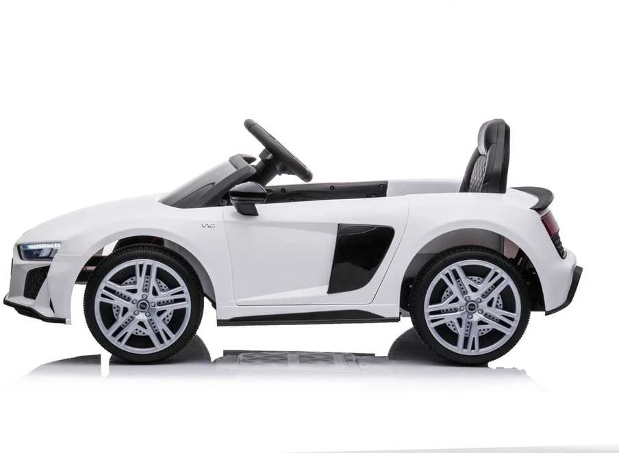 Vaikiškas elektromobilis MUKUTISRIDES Audi R8 Spyder (baltas, vienvietis)