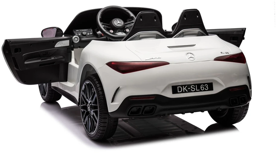 Vaikiškas elektromobilis MUKUTISRIDES Mercedes-Benz SL63 (baltas, vienvietis)