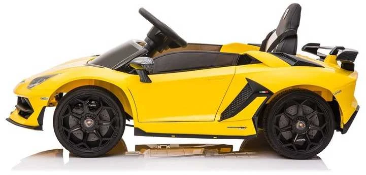 Vaikiškas elektromobilis Lamborghini Aventador SVJ (geltonas, vienvietis)
