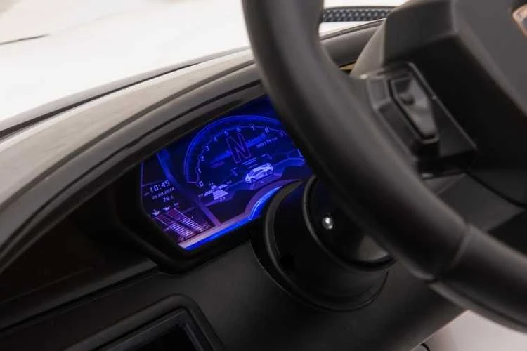 Vaikiškas elektromobilis Lamborghini Aventador SVJ (baltas, vienvietis)