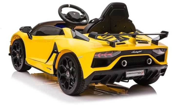 Vaikiškas elektromobilis Lamborghini Aventador SVJ (geltonas, vienvietis)