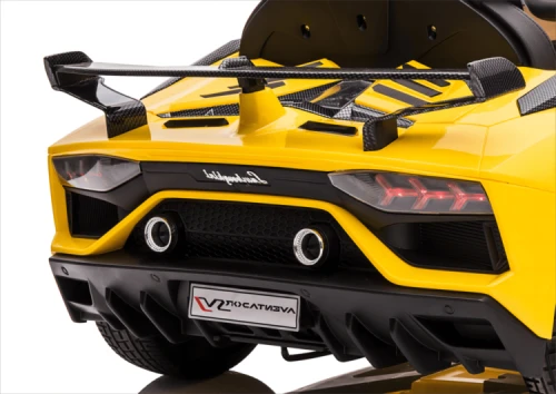 Vaikiškas elektromobilis Lamborghini Aventador SVJ (geltonas, vienvietis)