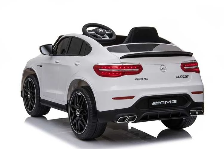 Vaikiškas elektromobilis MUKUTISRIDES Mercedes Benz GLC63S Coupe (baltas, vienvietis)