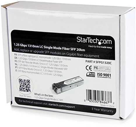 Šakotuvas Modulis SFP StarTech StarTech SFPG1320C tinklo siųstuvo-imtuvo modulis šviesolaidinis 1250 Mbit/s SFP 1310 nm