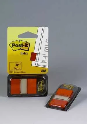 3M Lipnūs žymekliai POST-IT, 25,4 x 43,2 mm, 50 lapelių, oranžinė
