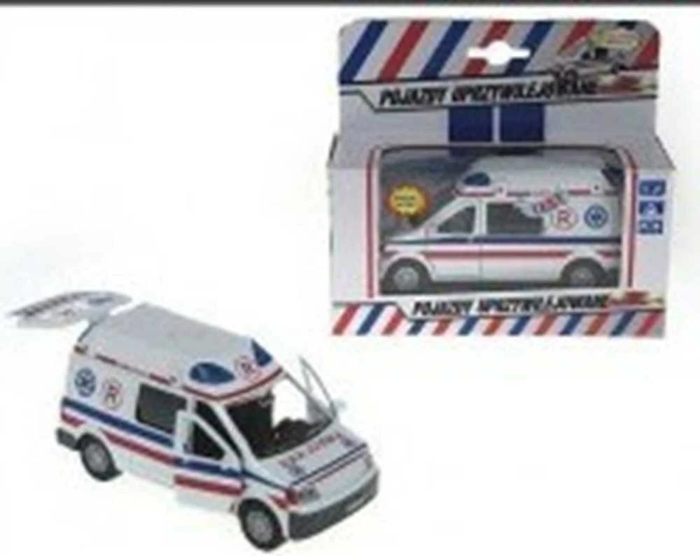 Hipo Ambulance Van šviesos garsas dėžutėje 14cm (HKG076)