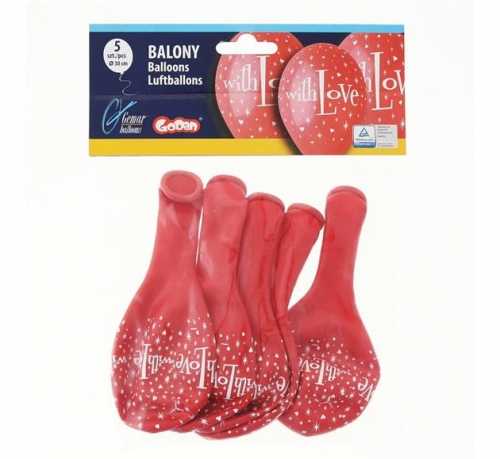GoDan Balony 12" Prem.With Love A5 GS110/P080 02219