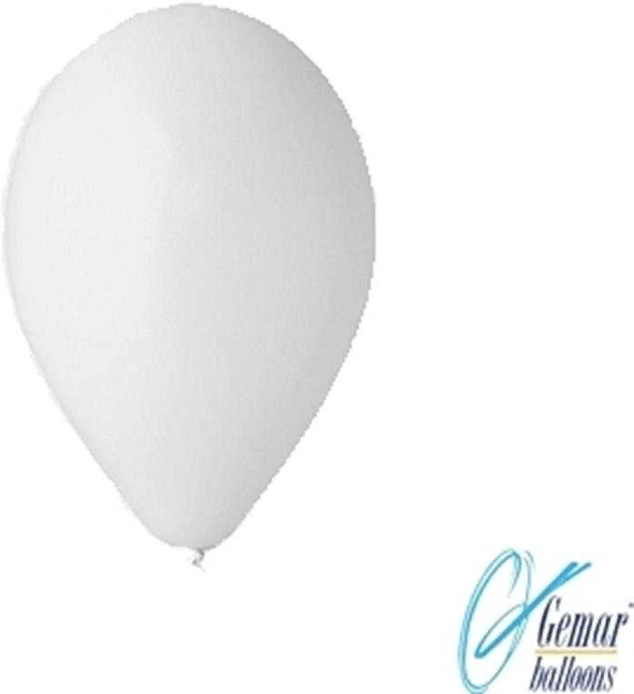 Baltas lateksinis balionas 26 cm