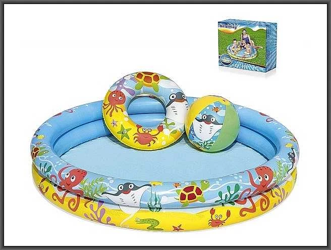 BESTWAY pripučiamas baseino rinkinys vaikams Play Pool , 1.22m x 0.20m, 51124