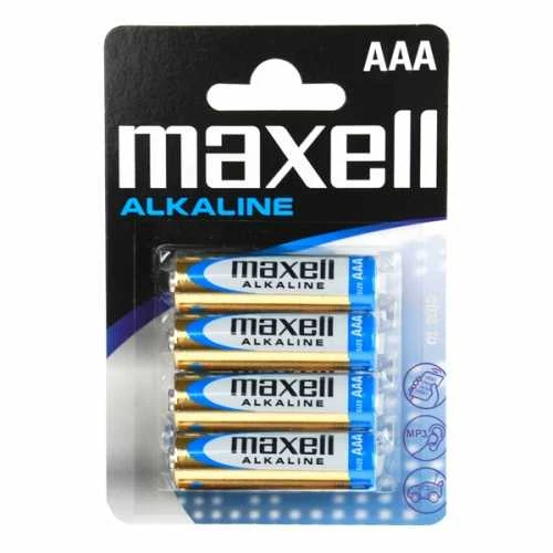 „Maxell“ šarminės LR-03 AAA baterijos, 4 vnt., vienkartinės