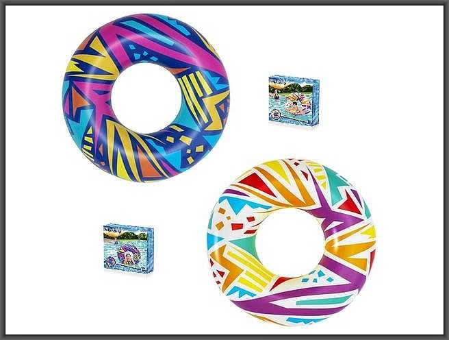 Bestway Pripučiamas plaukimo žiedas GEOMETRIC 107 cm 12+ 36228