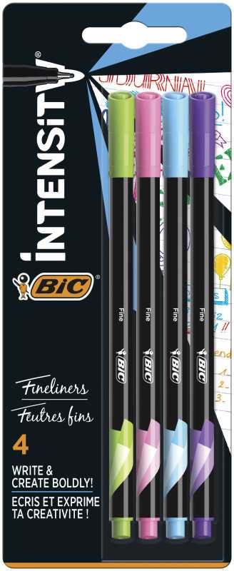 Bic Rašiklių rinkinys FineLiners Intensity Fine Fun Mix 4 spalvų rinkinys 449275