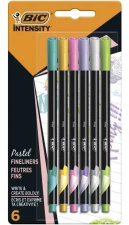 Bic Intensity pasteliniai flomasteriai 0.4 mm, 6 vnt.