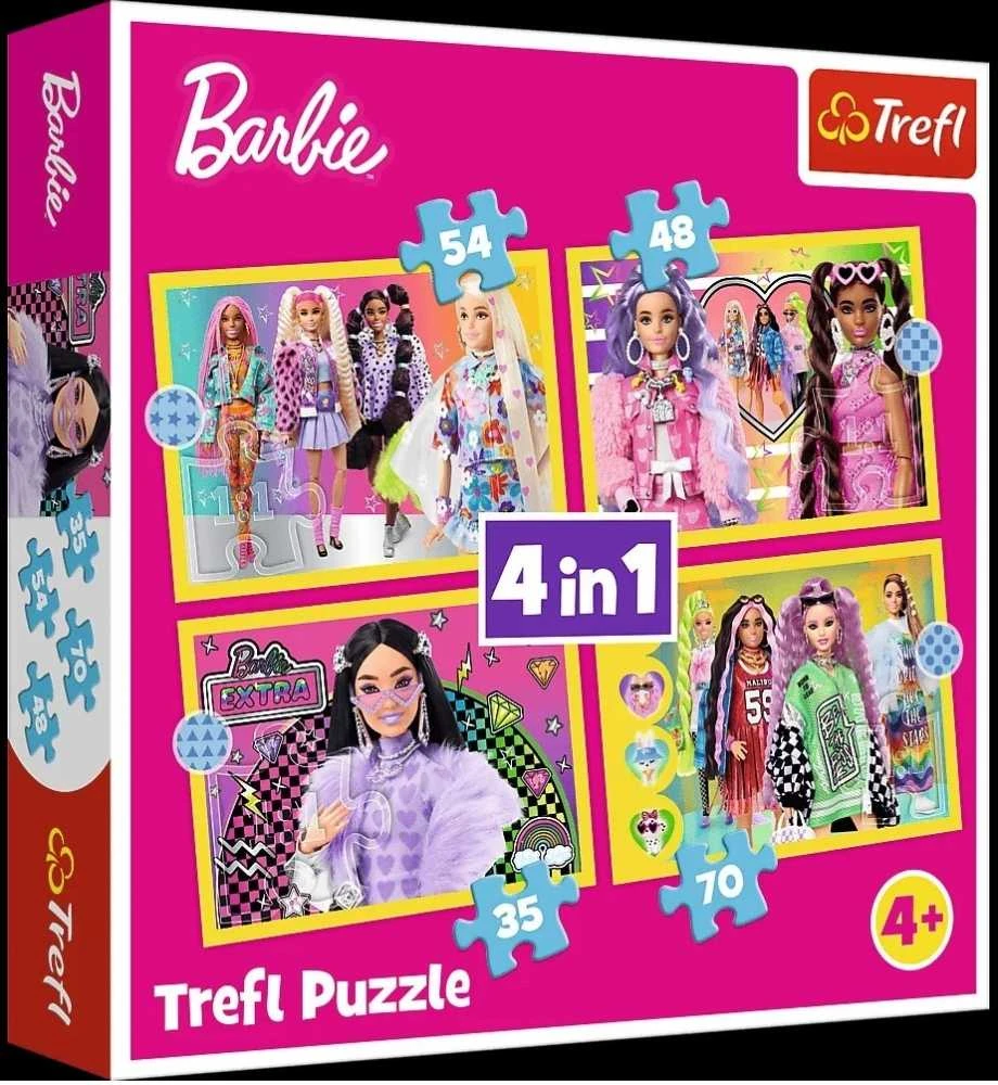 TREFL BARBIE 4 dėlionių rinkinys