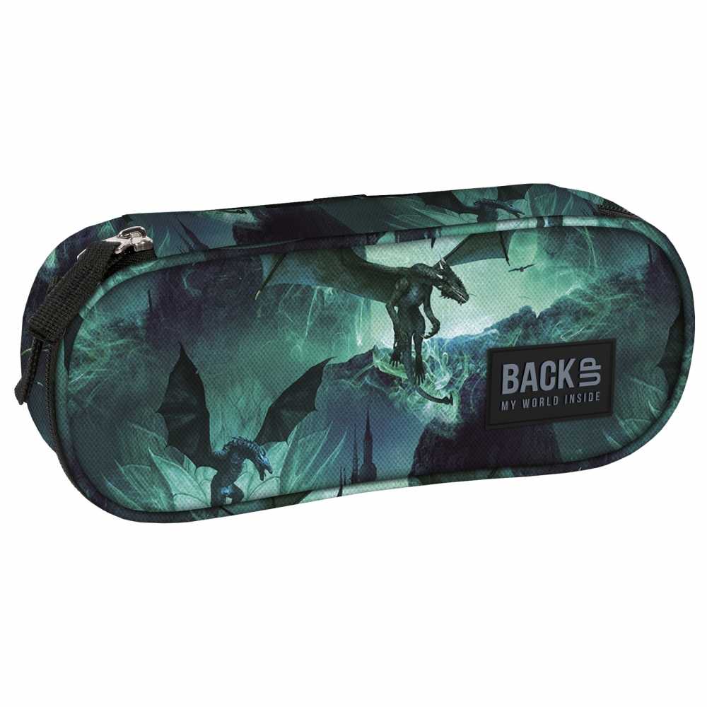 Back Up Mokyklinis penalas BackUP dragons, DRAGON TUBE BAG T-REX DINO