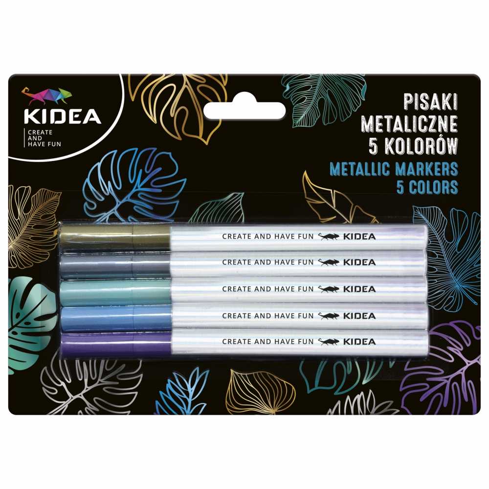 Derform Kidea metaliniai markeriai, 5 spalvų