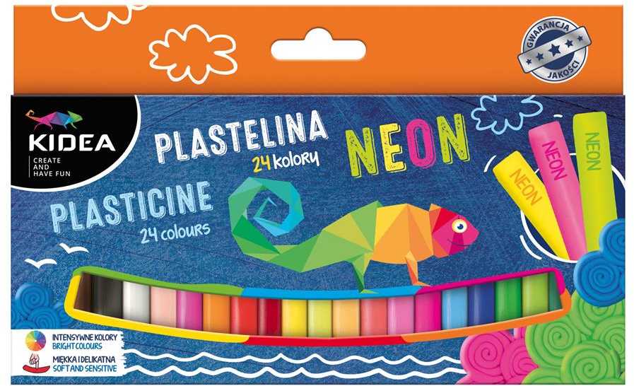 Plastelinos rinkinys 24 spalvos Kidea
