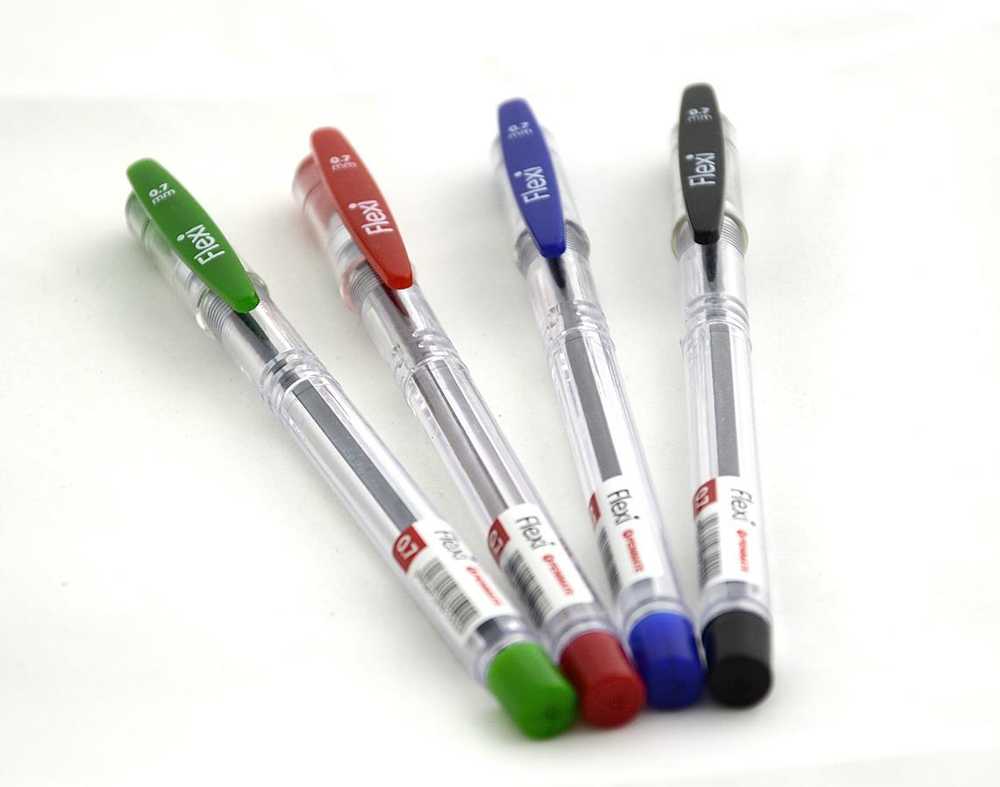 Rašiklis Penmate Flexi pakuotėje 0,7mm, 10 vnt, raudonas
