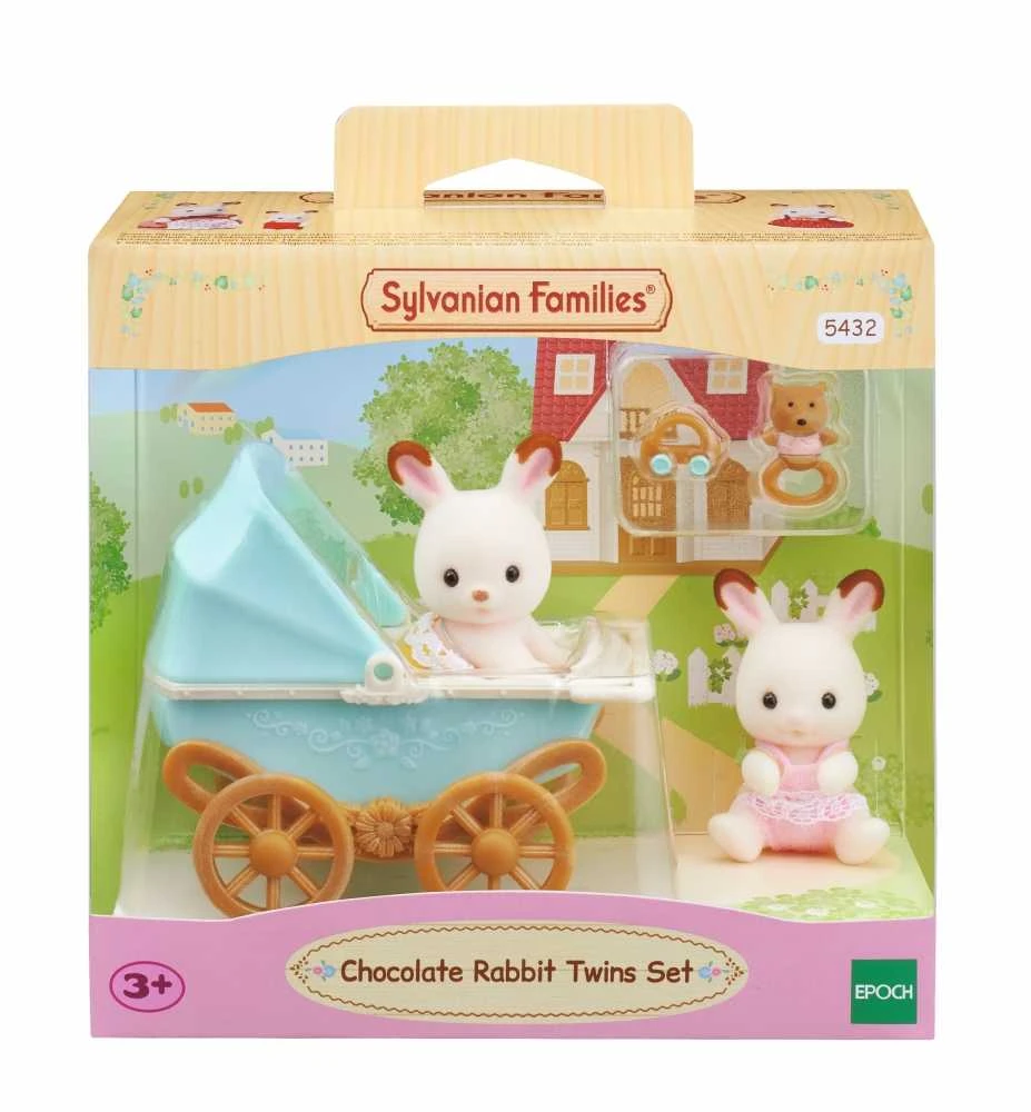 Sylvanian Families Triušiukai dvynukai vežimėlyje
