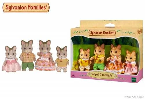 Sylvanian Families Dryžuotų kačiukų šeimynėlė
