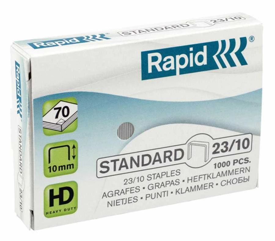 Sąsagėlės Rapid Standart 23/10, 1000 vnt. cinkuotos