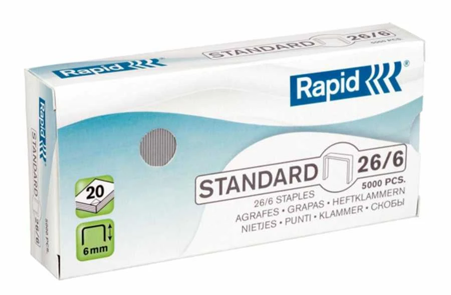 Sąsagos „Rapid Staples“ 26x6 STD, 5000 vnt. (24861800)