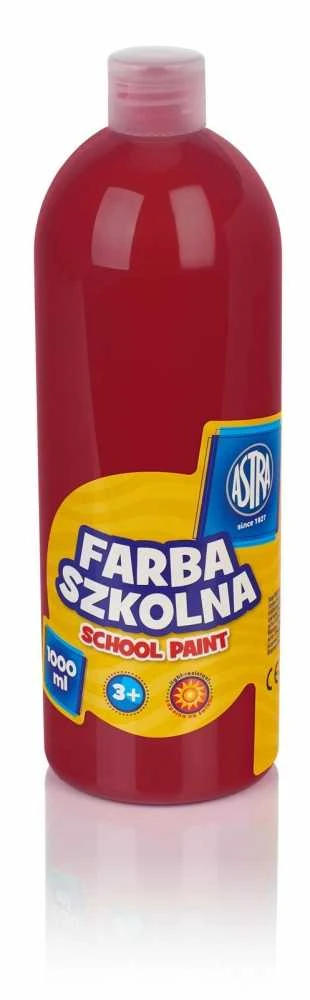 Tamsiai raudoni 1000 ml talpos mokykliniai dažai