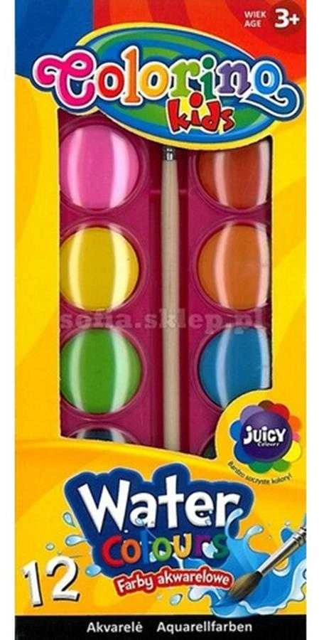 Colorino Kids akvarelės rinkinys 12 spalvų su teptuku