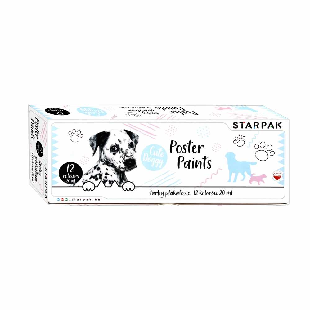 Starpak Plakatiniai dažai 12 spalvų 20 ml Cuties