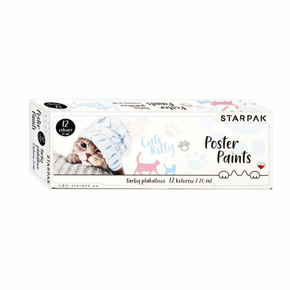 Starpak Plakatų dažai, 12 spalvų