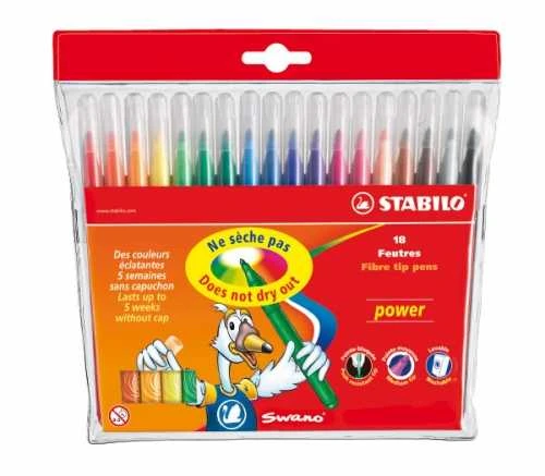 Stabilo Flomasteriai POWER 18sp.
