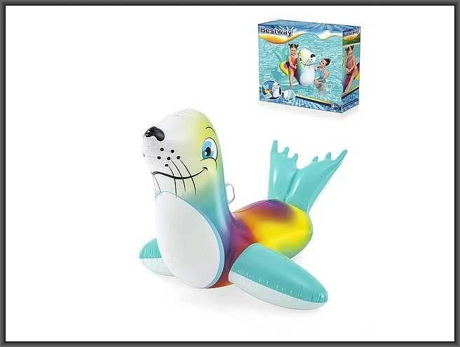 Bestway Spalvinga pripučiama SEAL plaukimo aikštelė su rankenomis 157 x 114 cm 41479