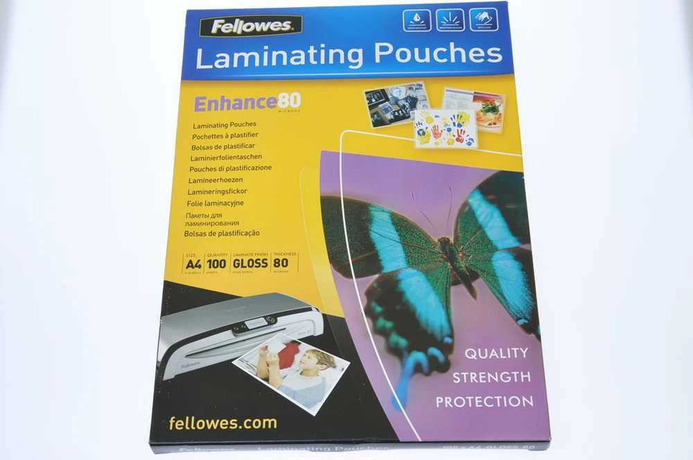 Fellowes Laminavimo vokeliai BERGAI, 80 mic, A4, 100 vnt.