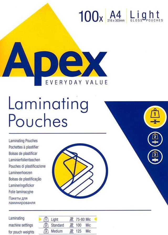 Fellowes APEX – šviesi A3 laminavimo plėvelė, 100 vnt (6001901)
