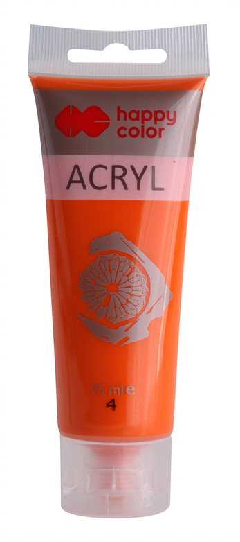 Happy Color akriliniai dažai 75ml, oranžiniai