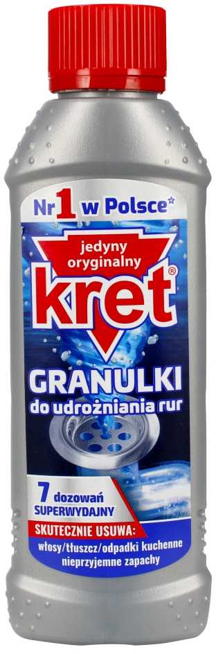 Kanalizacijos vamzdžių valymo priemonė KRET, granulės, 280g