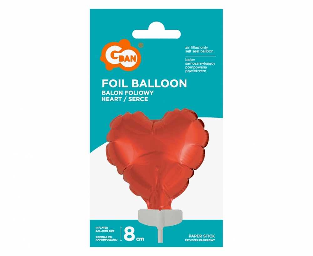 GoDan BALIONAS FOL HEART OF A STICK CZ 8CM GO