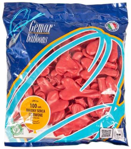 GMR Baloniki raudona serca - 16 cm - 100 vnt. universalus