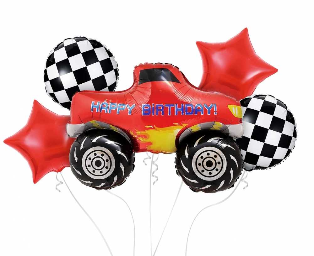 GoDan Foil balionai Monster Truck rinkinys 5 vnt