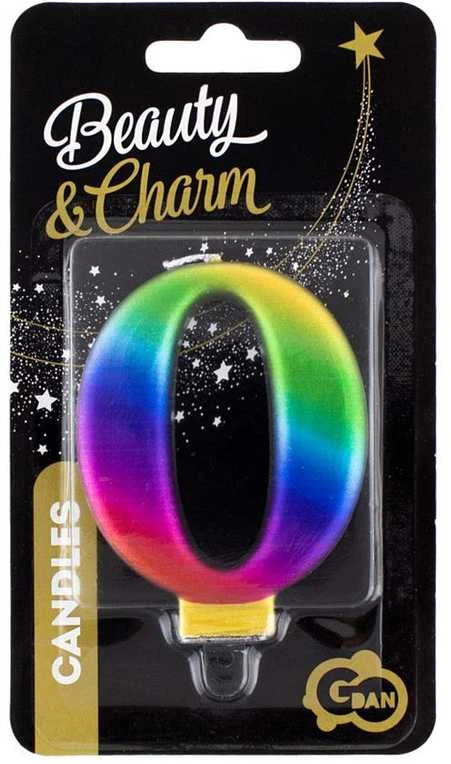 GoDan numerio žvakė 0, Galaxy, 8,0 cm PF-SCG0