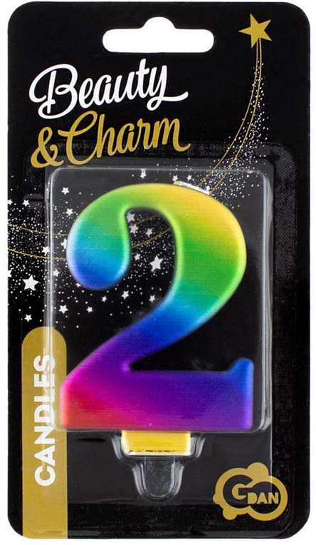 GoDan Number 2 žvakė, Galaxy, 8,0 cm PF-SCG2