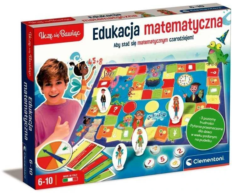 Gra Matematikos stalo žaidimas, kurio išmokstu žaisdamas lenkų kalbą, Clementoni 50778