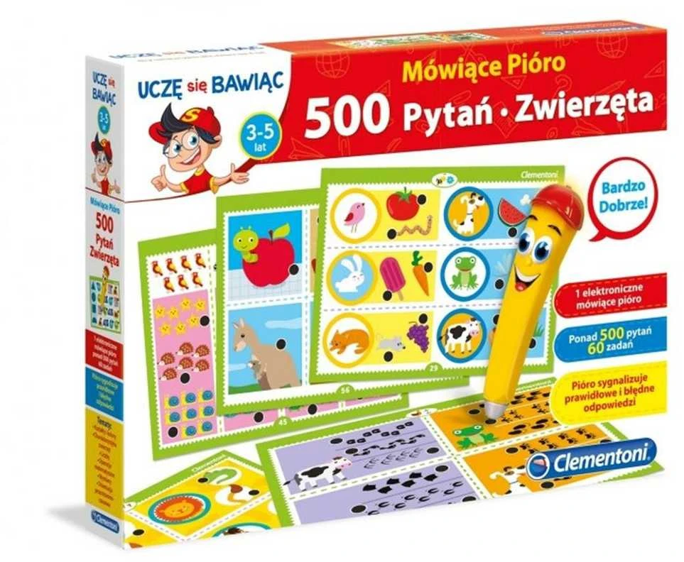 „Clementoni“ kalbėjimo rašiklis 500 klausimų „Gyvūnai“ (50649)