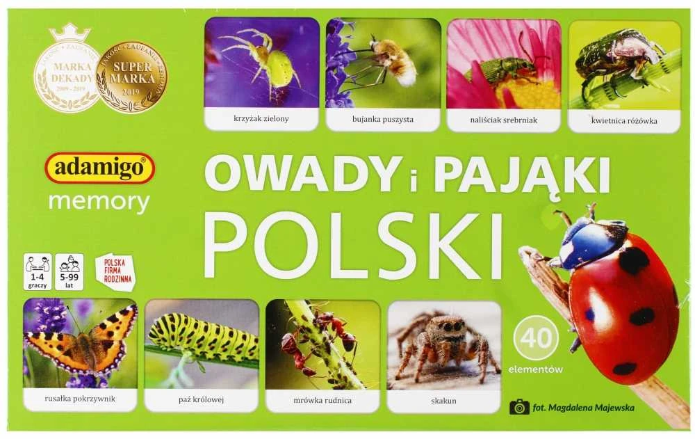Atminties žaidimas Vabzdžiai ir vorai Lenkiškas PUD ADAMIGO 007868 ADM