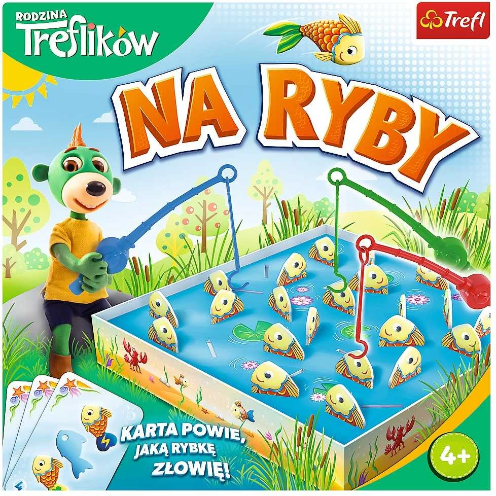 Trefl Stalo žaidimas vikrumo lavinimui Na Ryby, šeimai nuo 4 metų, smagus ir įtraukiantis
