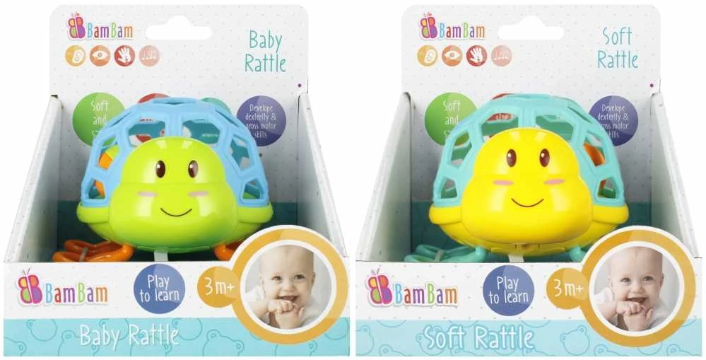 Bambam vėžlio formos barškučių rinkinys